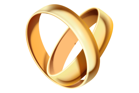 Celebrate Love with Wedding Golden Rings. Ceremony Jewelry R