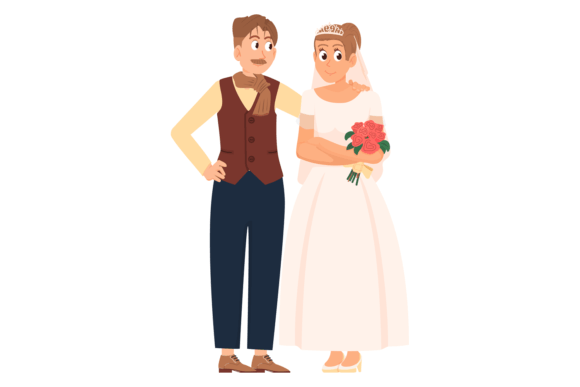 Designing Romance: The Bride & Groom Character Set