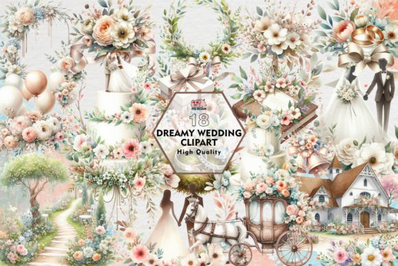 Designing Romance: Using Dreamy Wedding Clipart PNG Graphics