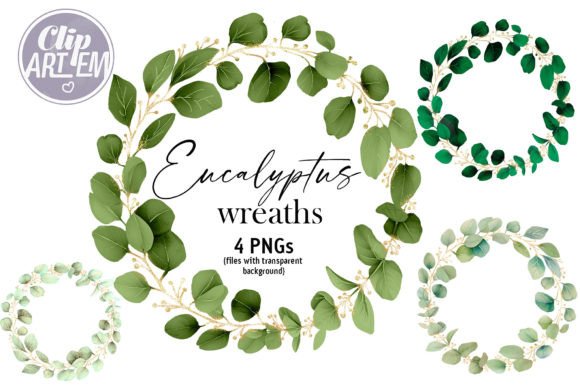 Greenery Wedding Clip Art for Invitations & Decor