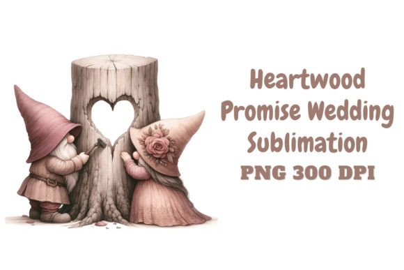 Heartwood Promise: Whimsical Wedding Clipart