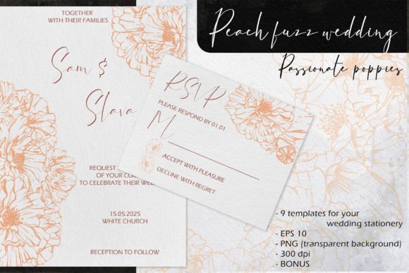 Peach Fuzz & Passionate Poppies: A Design Suite for Memorable Moments