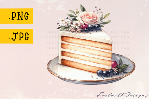 Sweet Details: Using the Slice of Wedding Cake with Berries Clipart
